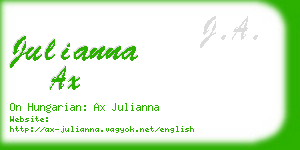 julianna ax business card
